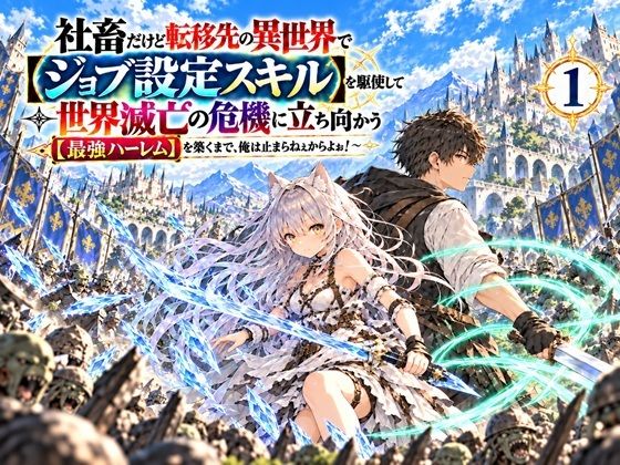 【第1話】社畜だけど転移先の異世界で【ジョブ設定スキル】を駆使して世界滅亡の危機に立ち向かう  〜【最強ハーレム】を築くまで、俺は止まらねぇからよぉ！〜