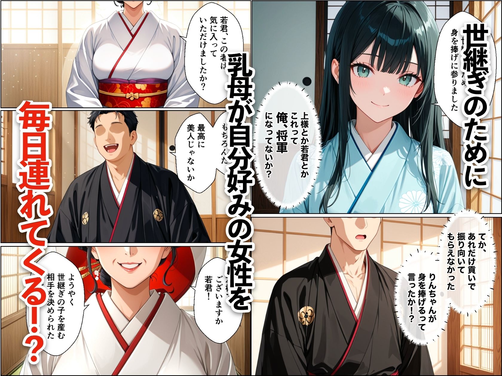 転生したら世継ぎ孕ませ懇願ハーレムになった話〜徳川家光編〜 サンプル2ページ目
