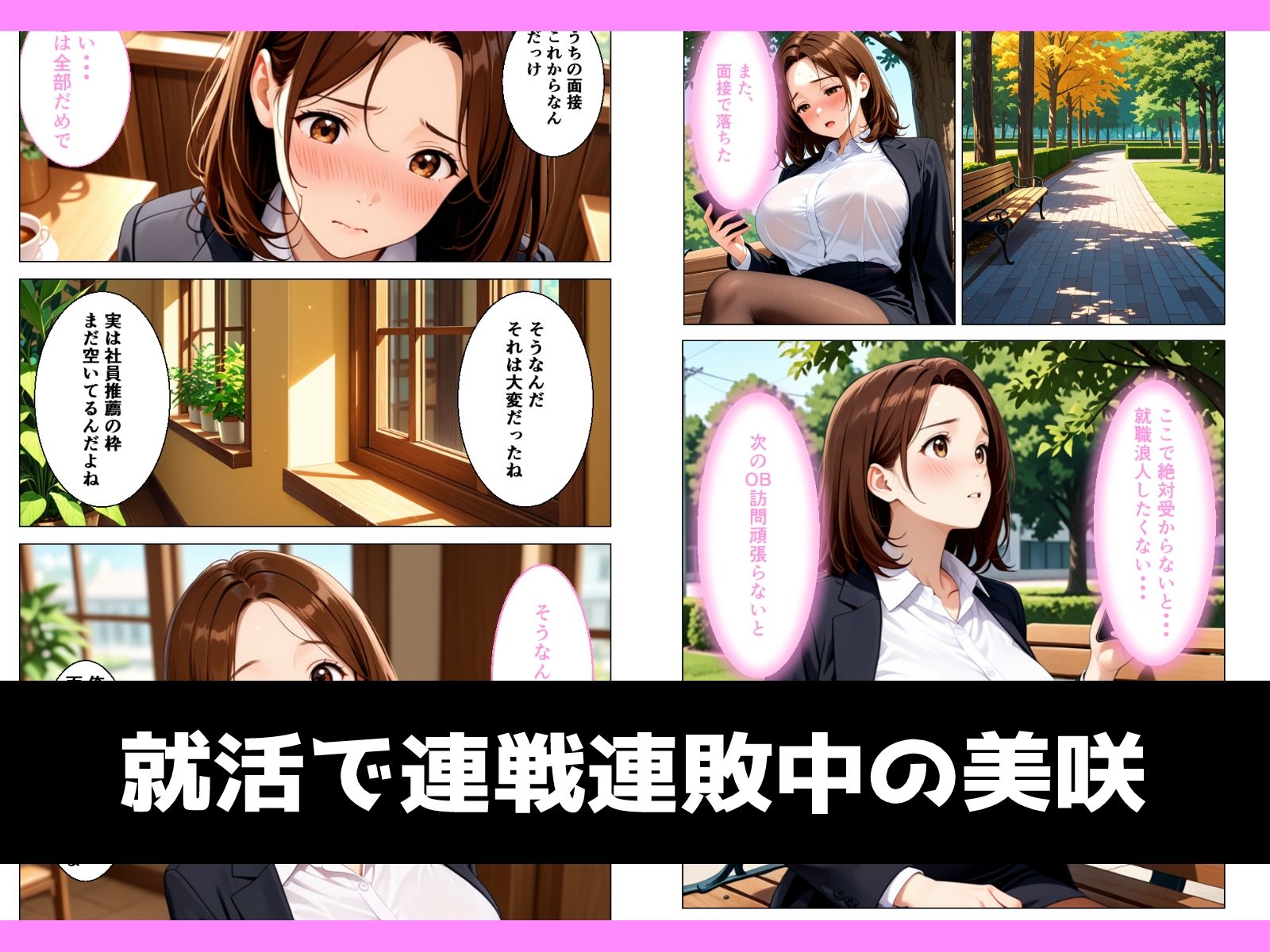 真面目な巨乳女子大生が内定欲しさに言いなりになる話 サンプル2ページ目