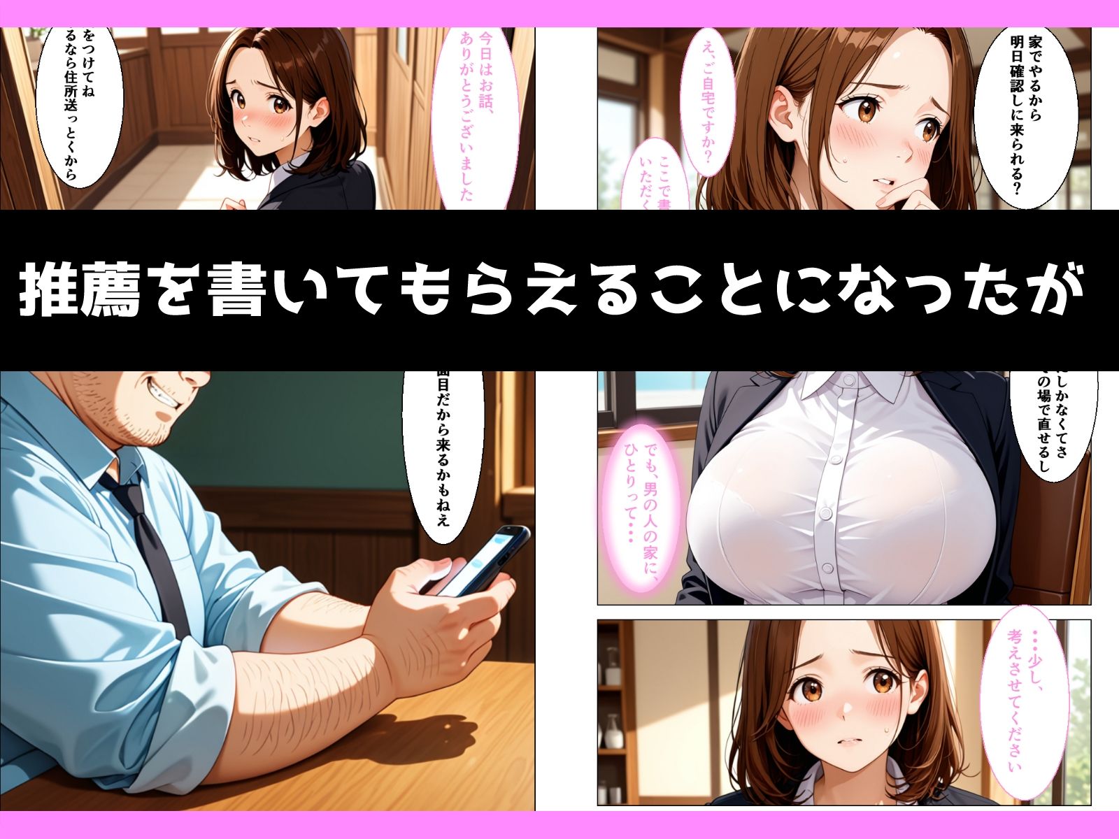 真面目な巨乳女子大生が内定欲しさに言いなりになる話 サンプル3ページ目