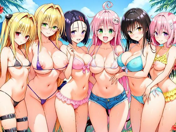 ハーレム計画大暴走！ 南国ビーチで水着ヒロインを催●触手が襲ってメス堕ち サンプル1ページ目