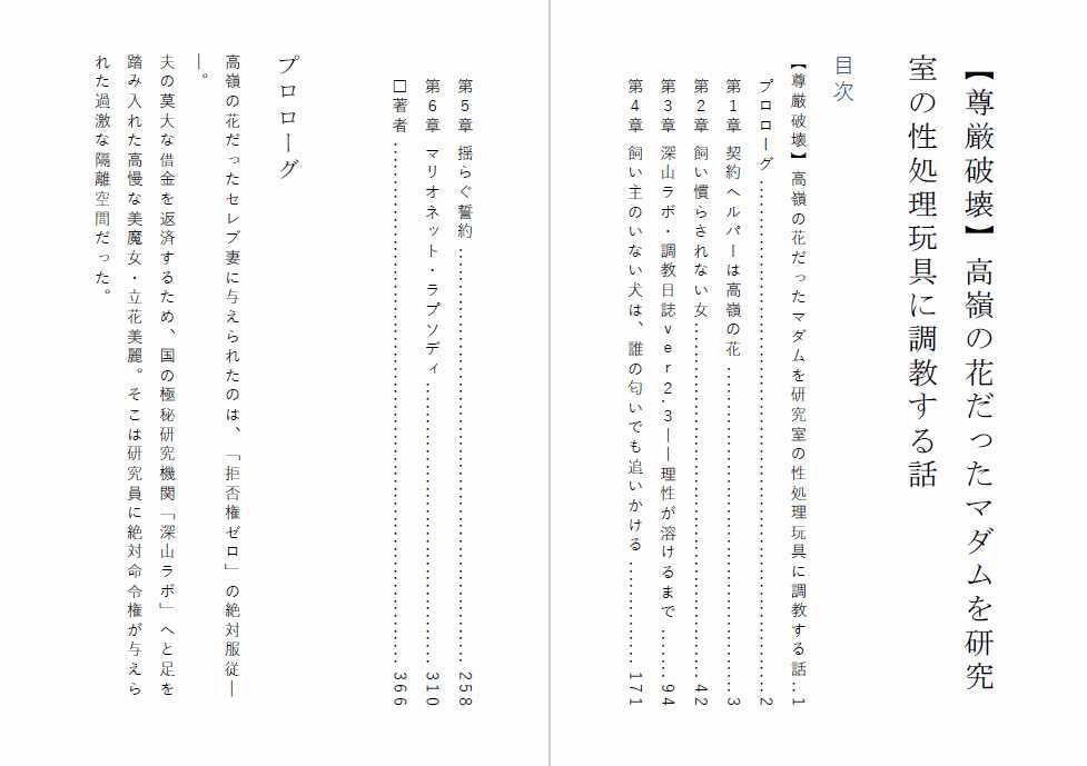 【尊厳破壊】高嶺の花だったマダムを研究室の性処理玩具に調教する話 サンプル1ページ目