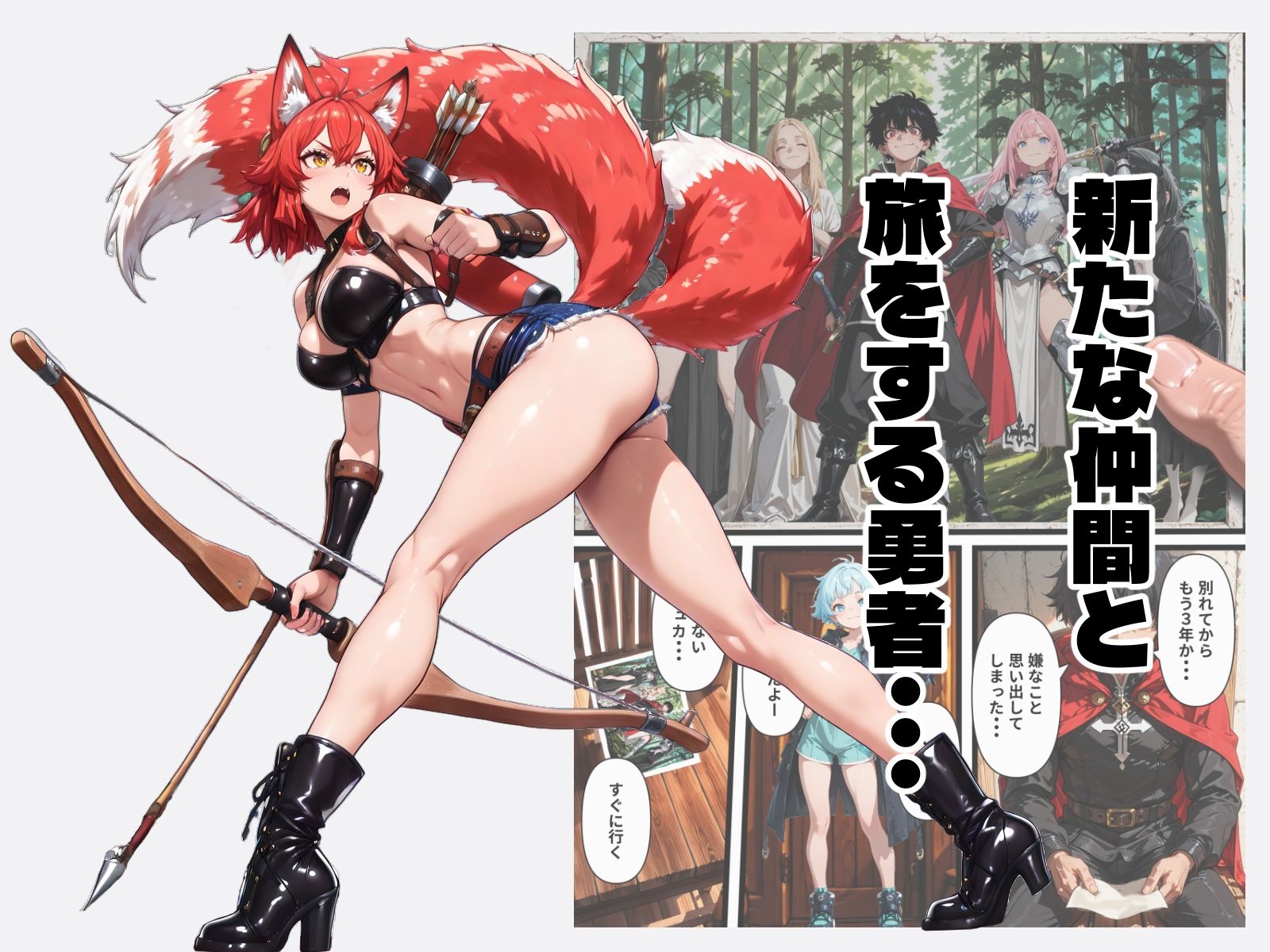最強勇者が最弱触手使いにパーティ全員NTRれるII〜獣人弓手堕落編〜 サンプル2ページ目