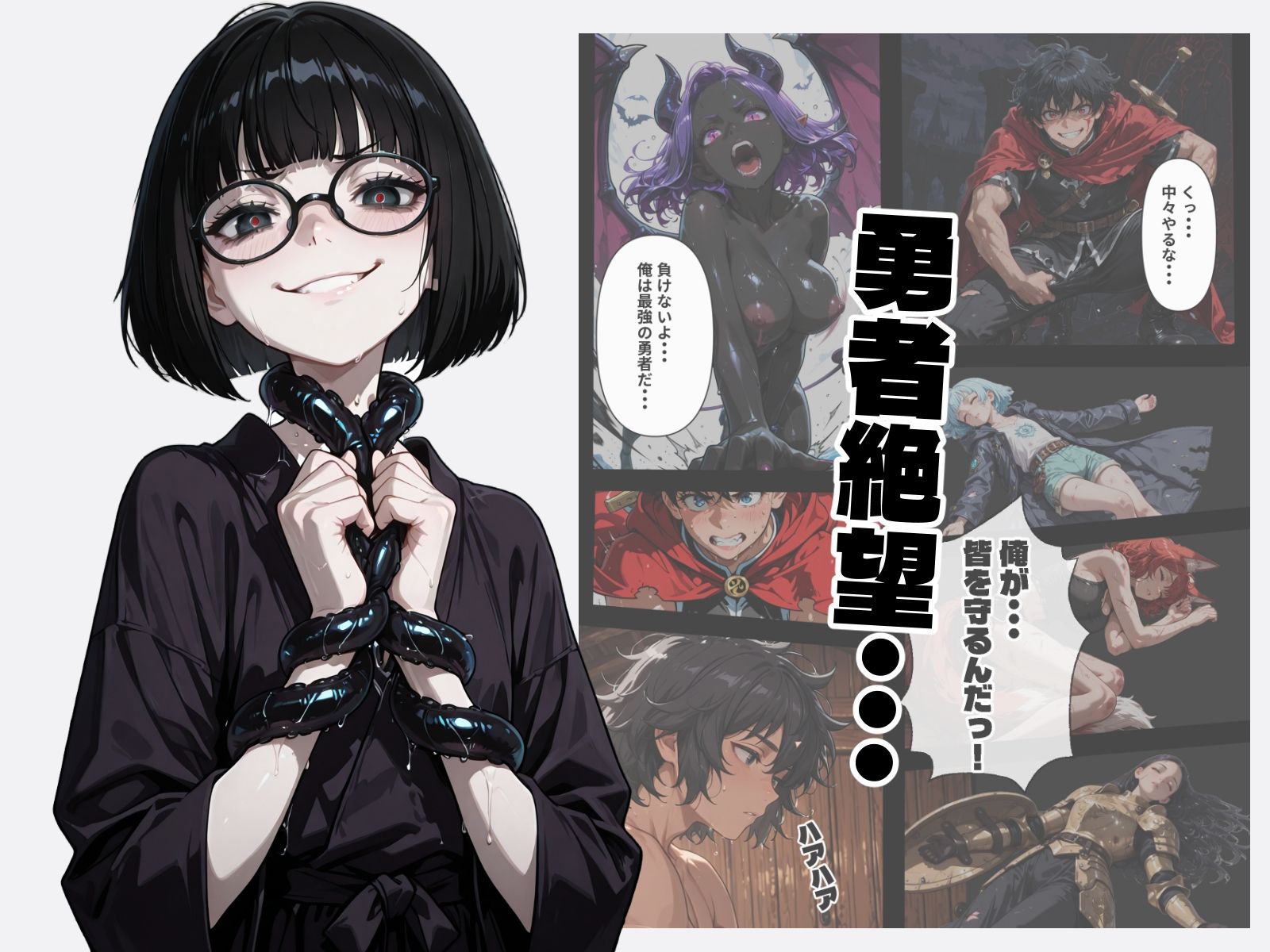 最強勇者が最弱触手使いにパーティ全員NTRれるII〜獣人弓手堕落編〜 サンプル8ページ目