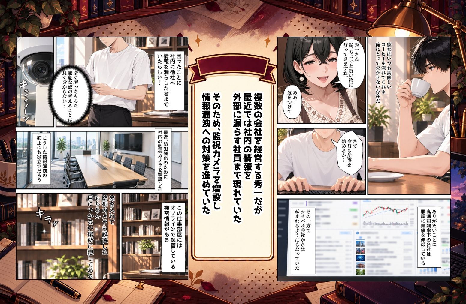 夫が働いている部屋で浮気ックスは最高に気持ちいぃ... サンプル2ページ目