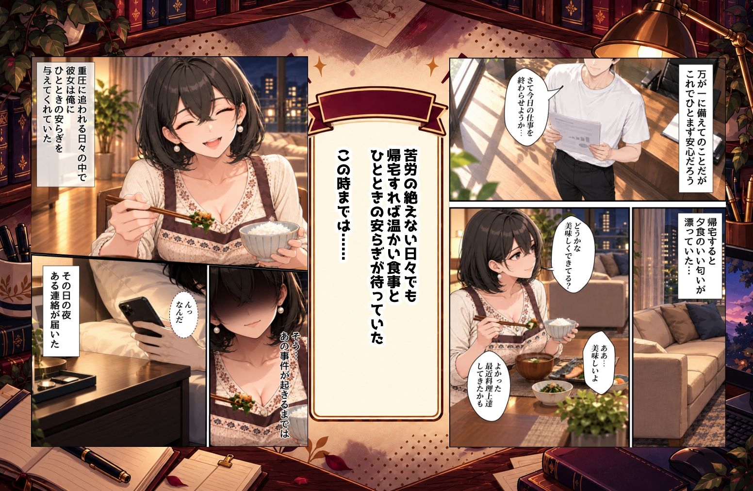 夫が働いている部屋で浮気ックスは最高に気持ちいぃ... サンプル3ページ目