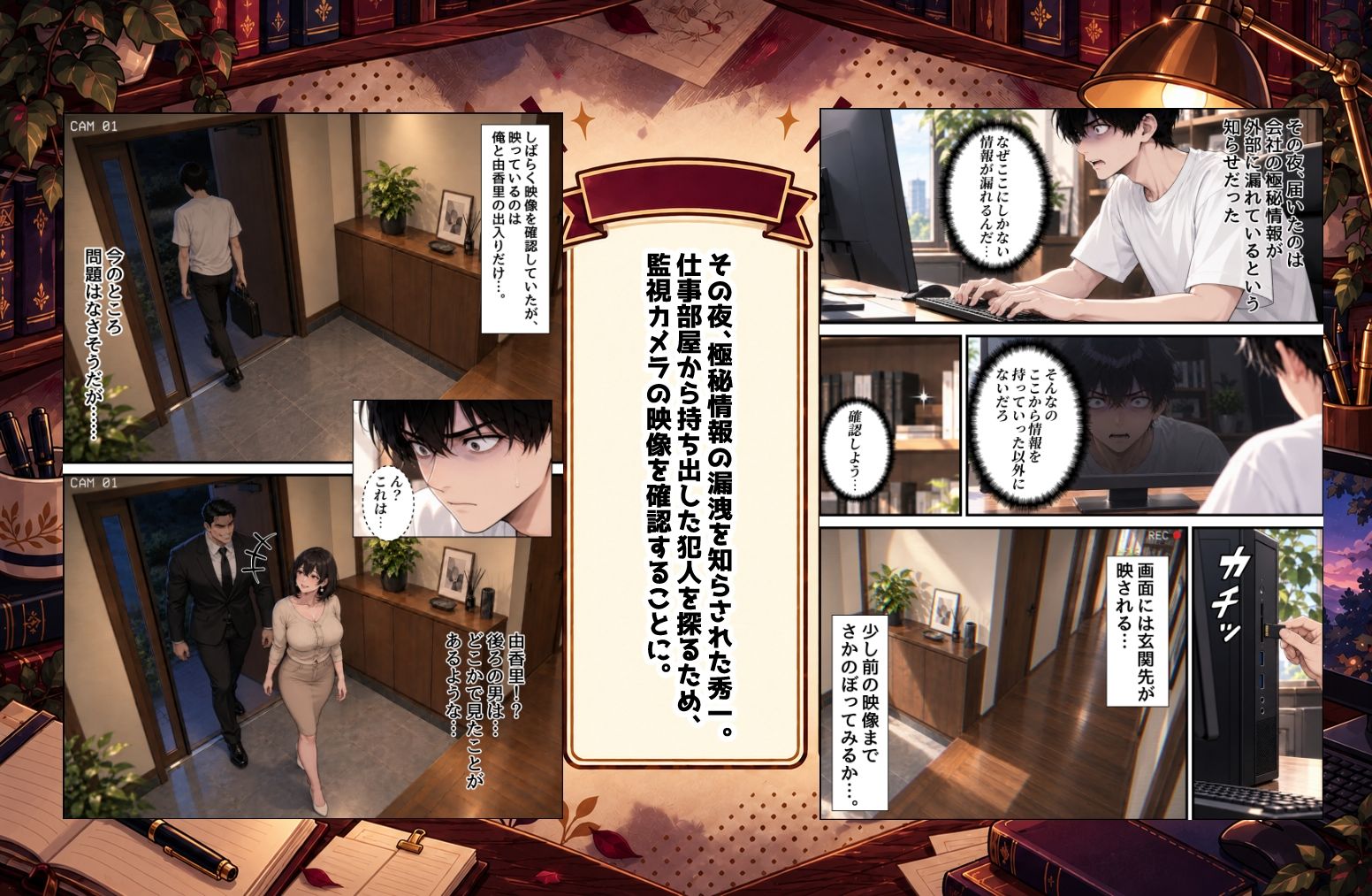 夫が働いている部屋で浮気ックスは最高に気持ちいぃ... サンプル4ページ目