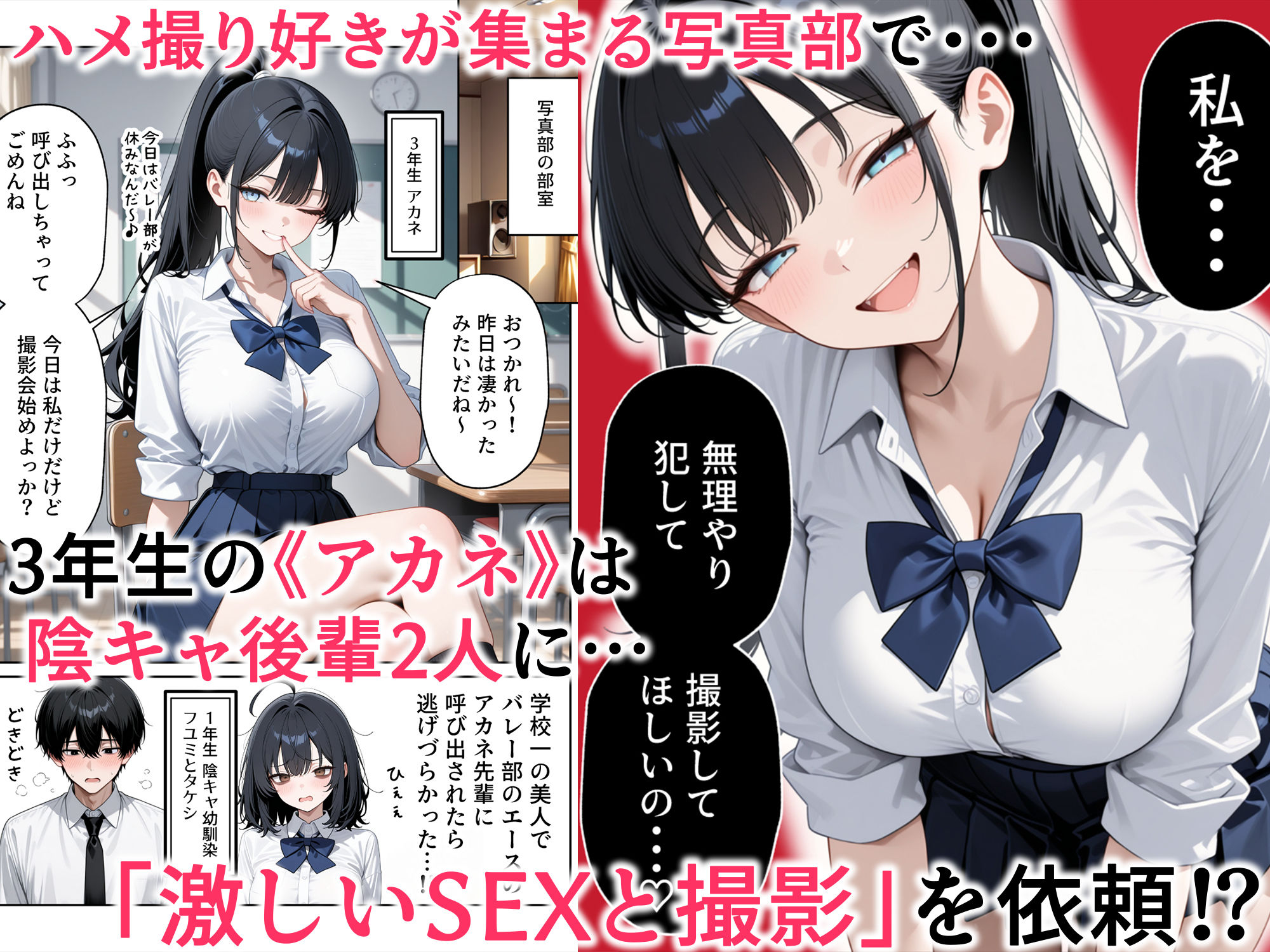 ハメ撮り好きなJ◯たちとハーレムSEXした話2 サンプル1ページ目
