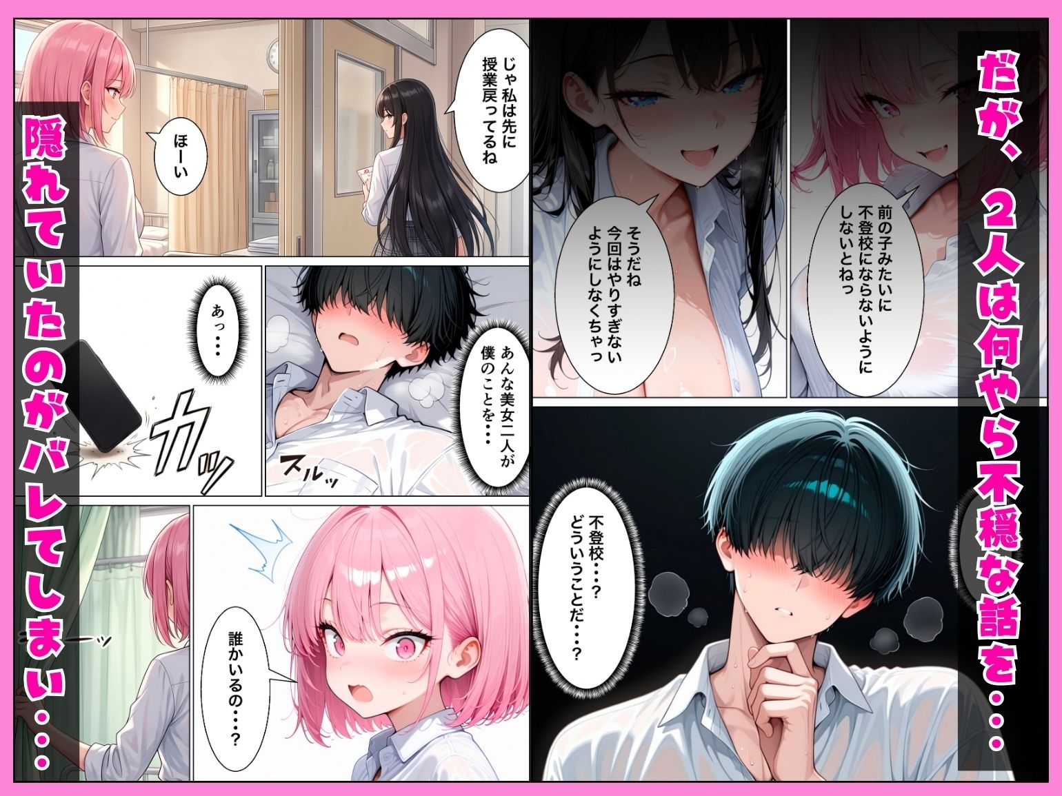 童貞陰キャの僕が転校初日にヤリマンギャル二人に搾精されまくる話 サンプル4ページ目