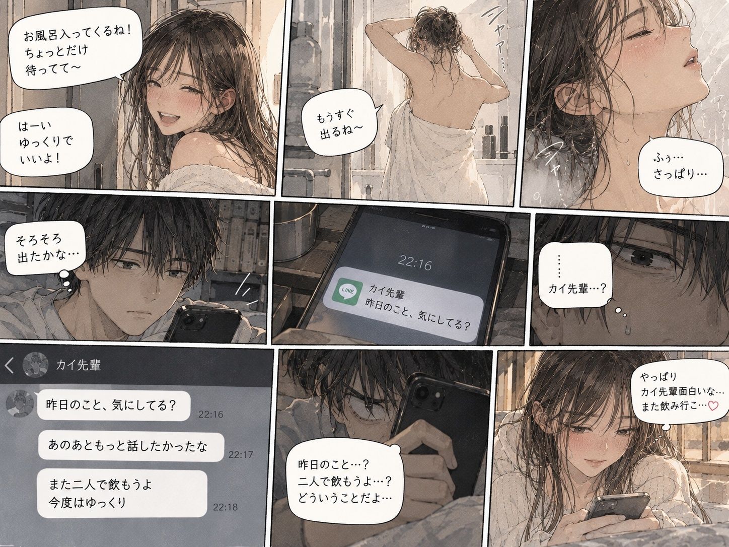 『遠距離恋愛中の彼女を、大学の先輩に寝取られた。』 サンプル3ページ目