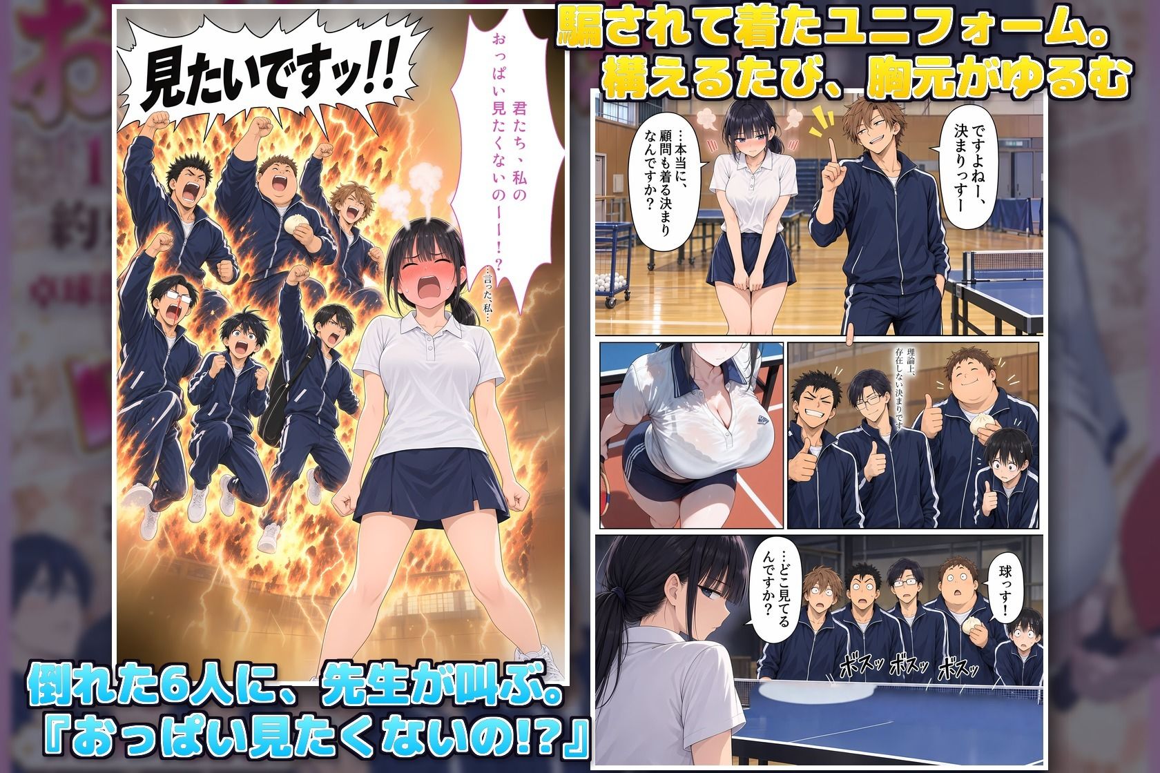 おっぱい卓球 サンプル3ページ目
