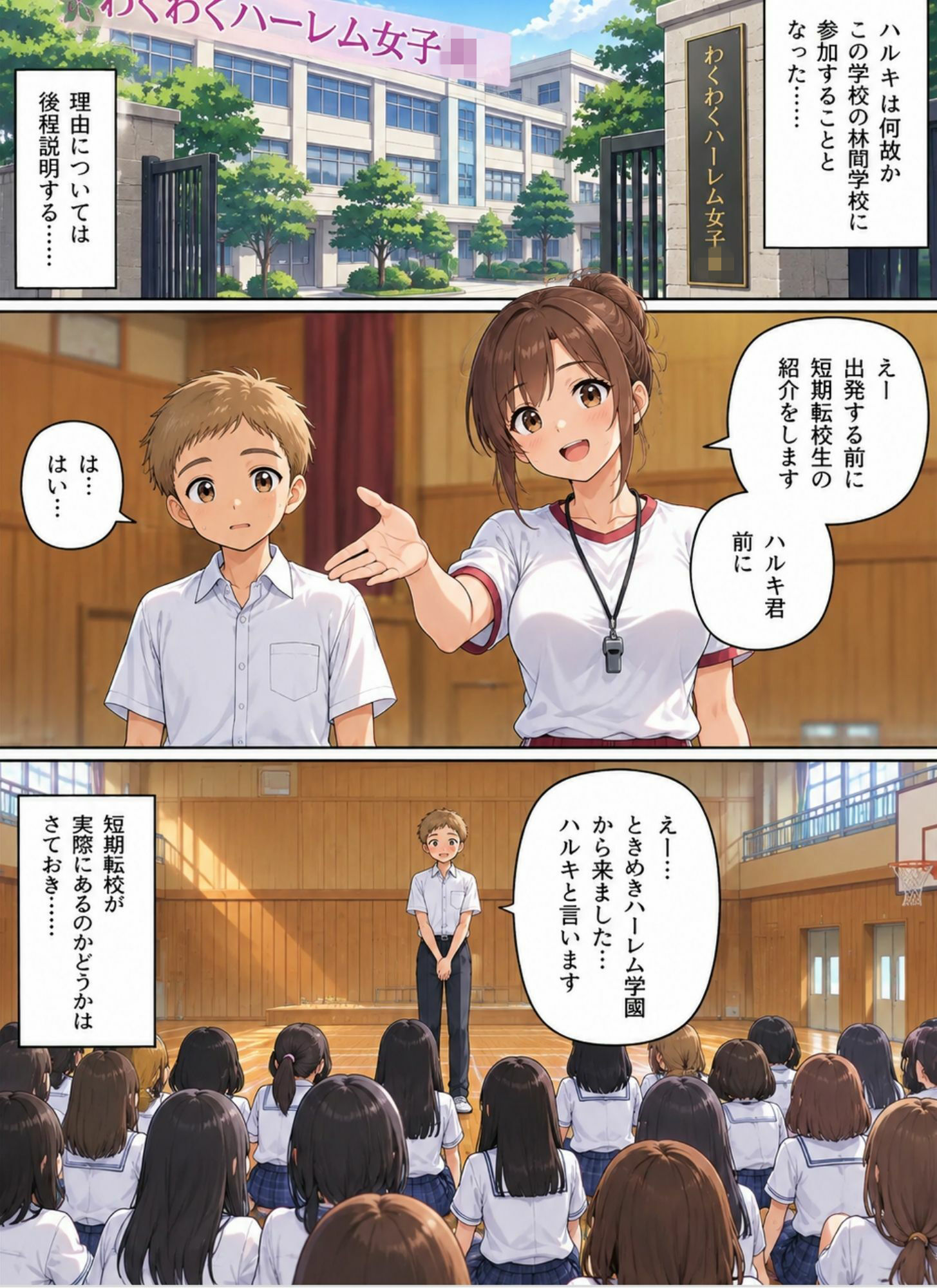 ときめきハーレム学園へようこそ17 サンプル1ページ目