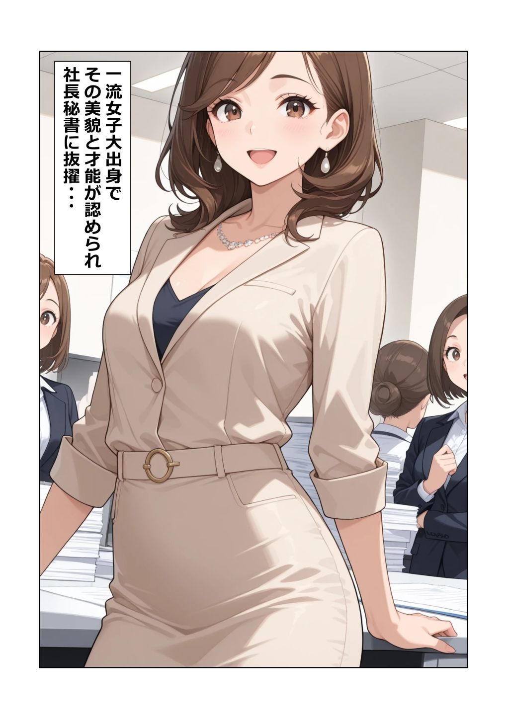社長秘書の美紀さん、誰もいないオフィスで… サンプル1ページ目