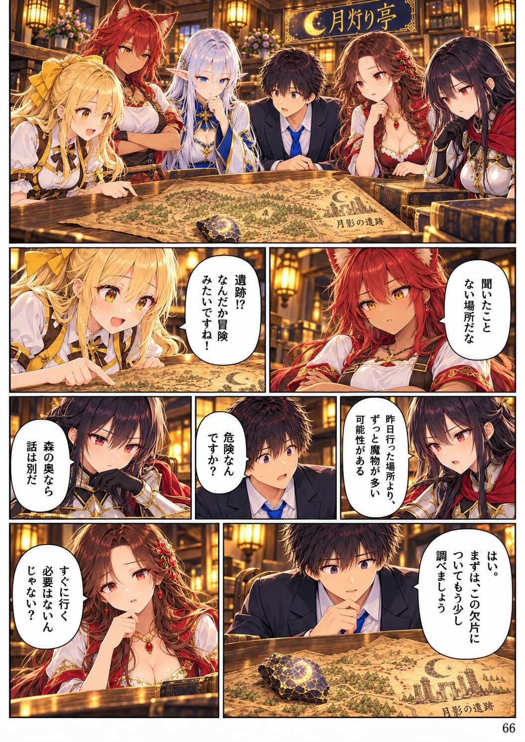 【全11話・約110P・フルカラー】異世界転移したら美女だらけの宿屋に就職しました！？ 第1部 〜月灯り亭と月の道〜本編 サンプル6ページ目