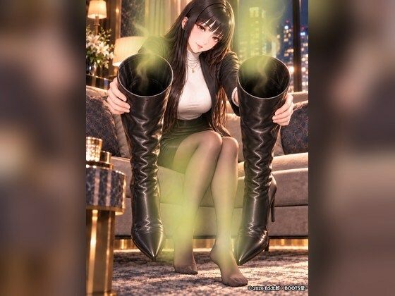 「そんなにブーツの匂いが好きなら嗅がせてあげる（はーと）」美人女上司に激臭ニーハイブーツで朝まで責められた出張の夜 サンプル3ページ目