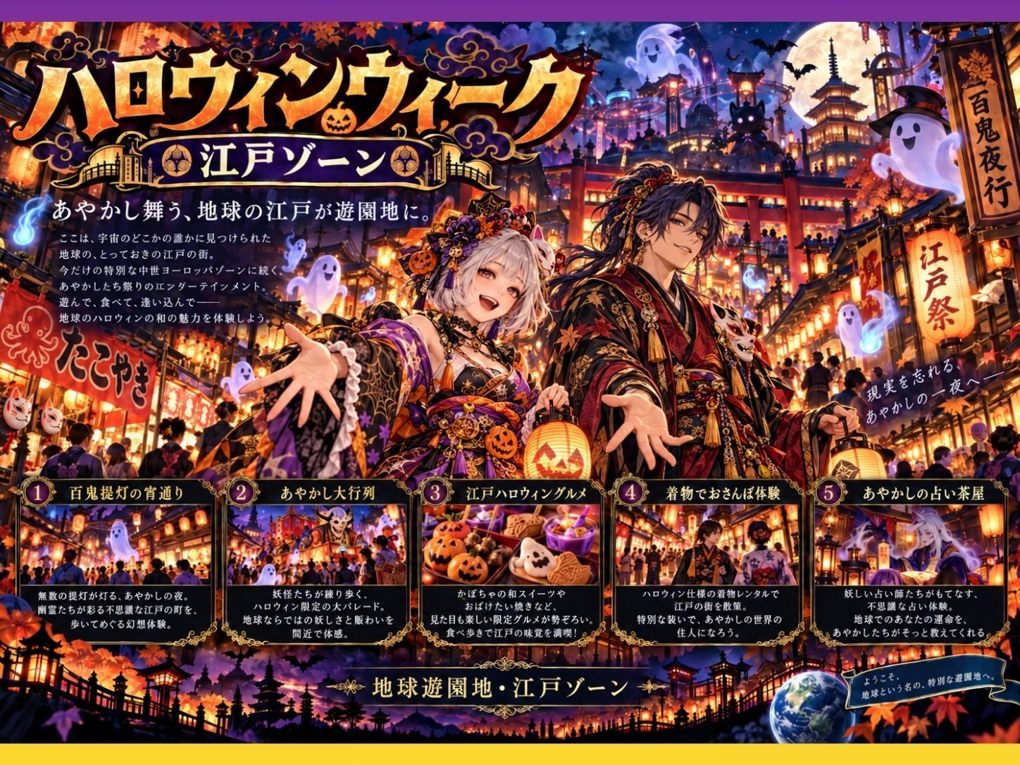 地球遊園地の歩き方 ハロウィン編1 サンプル1ページ目