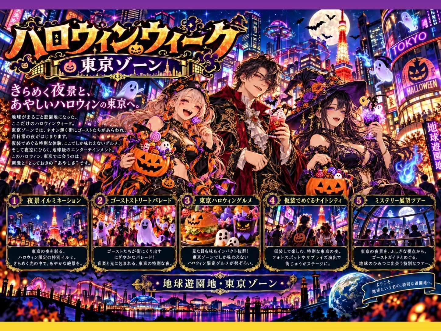 地球遊園地の歩き方 ハロウィン編1 サンプル5ページ目