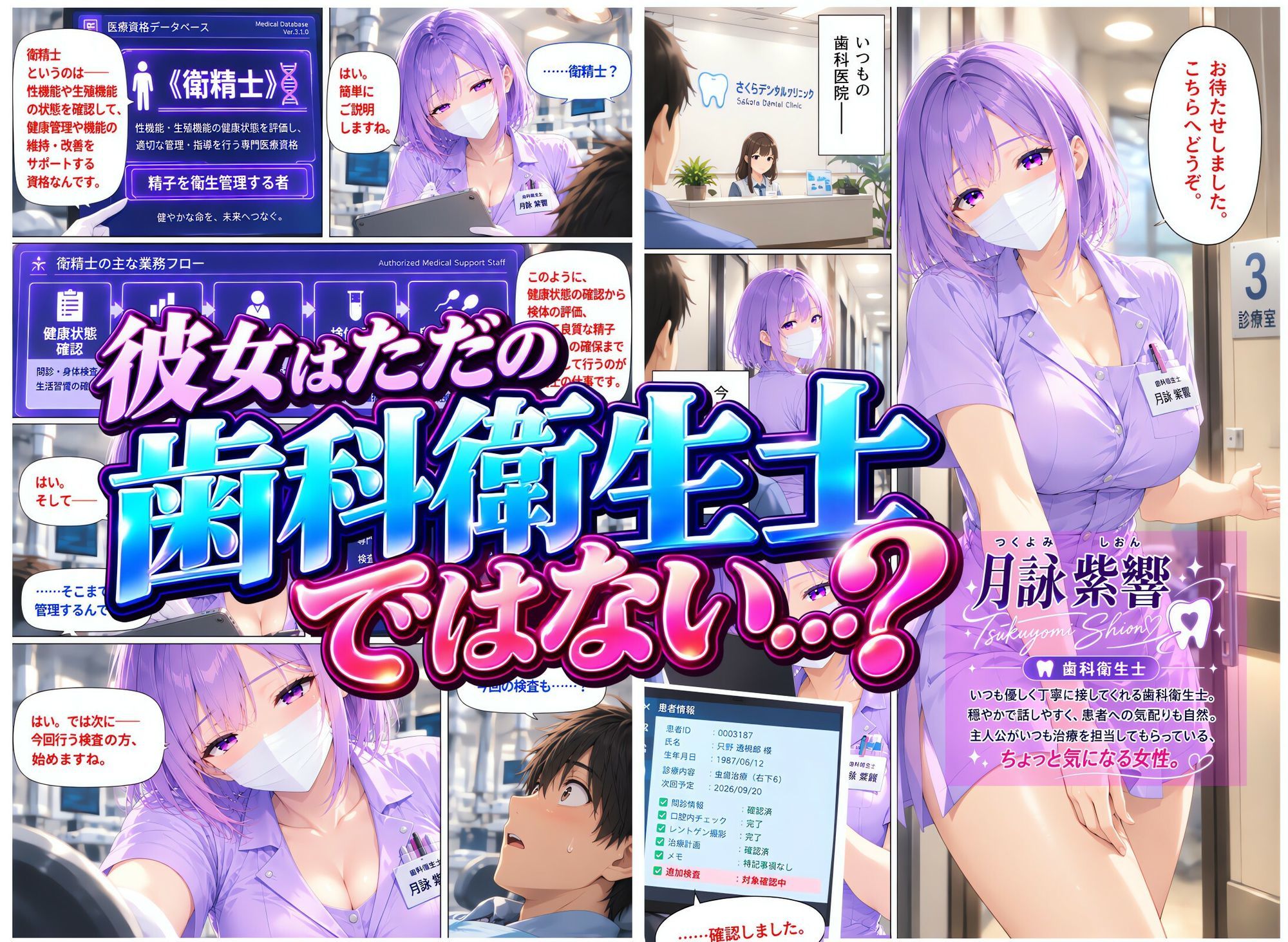 歯科衛生士が実は衛精士でA精子をSMSシステムで指令サポ受けて生で中出しできた検査 サンプル2ページ目