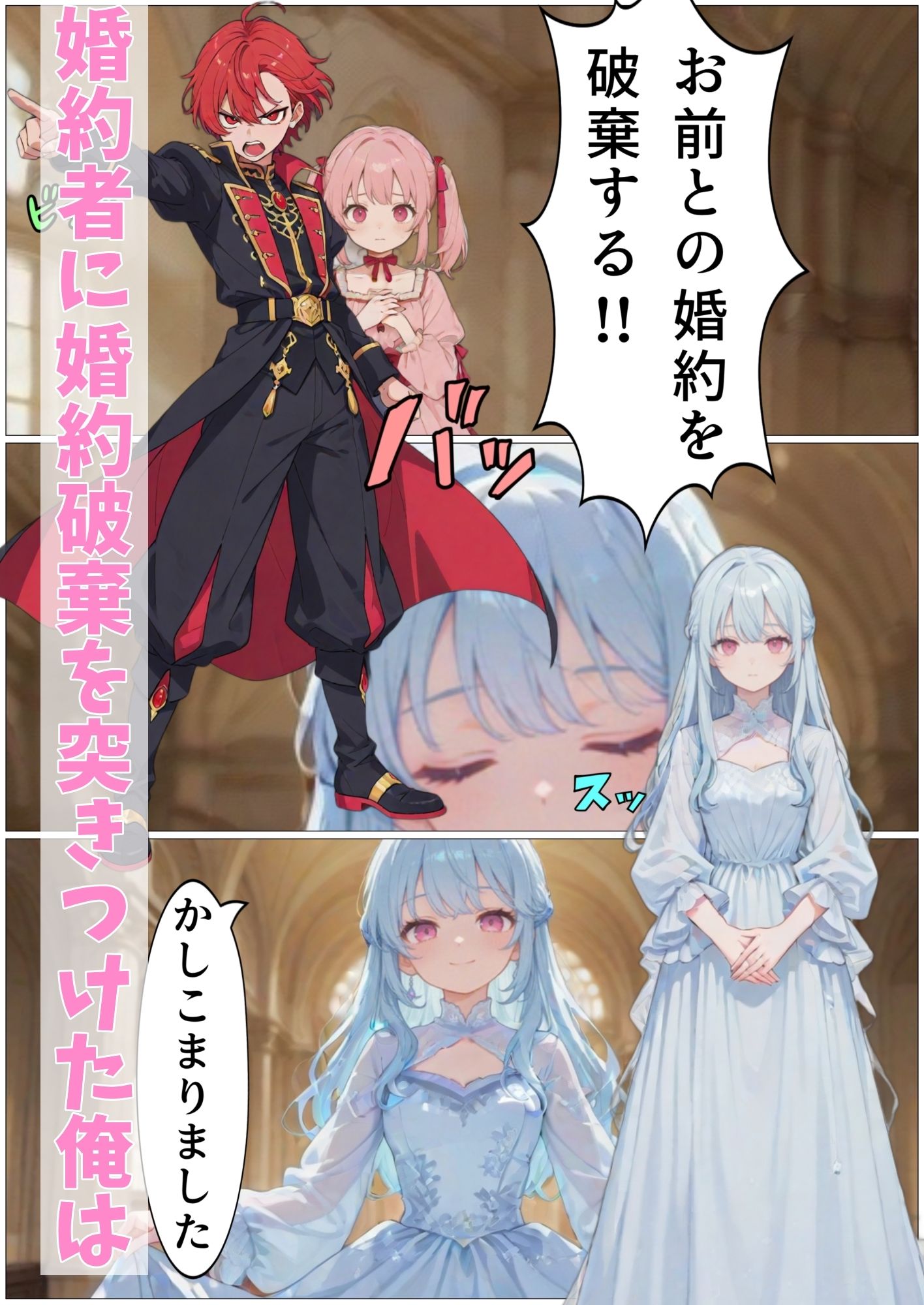 婚約破棄した俺がTSされて娶られる話 サンプル1ページ目