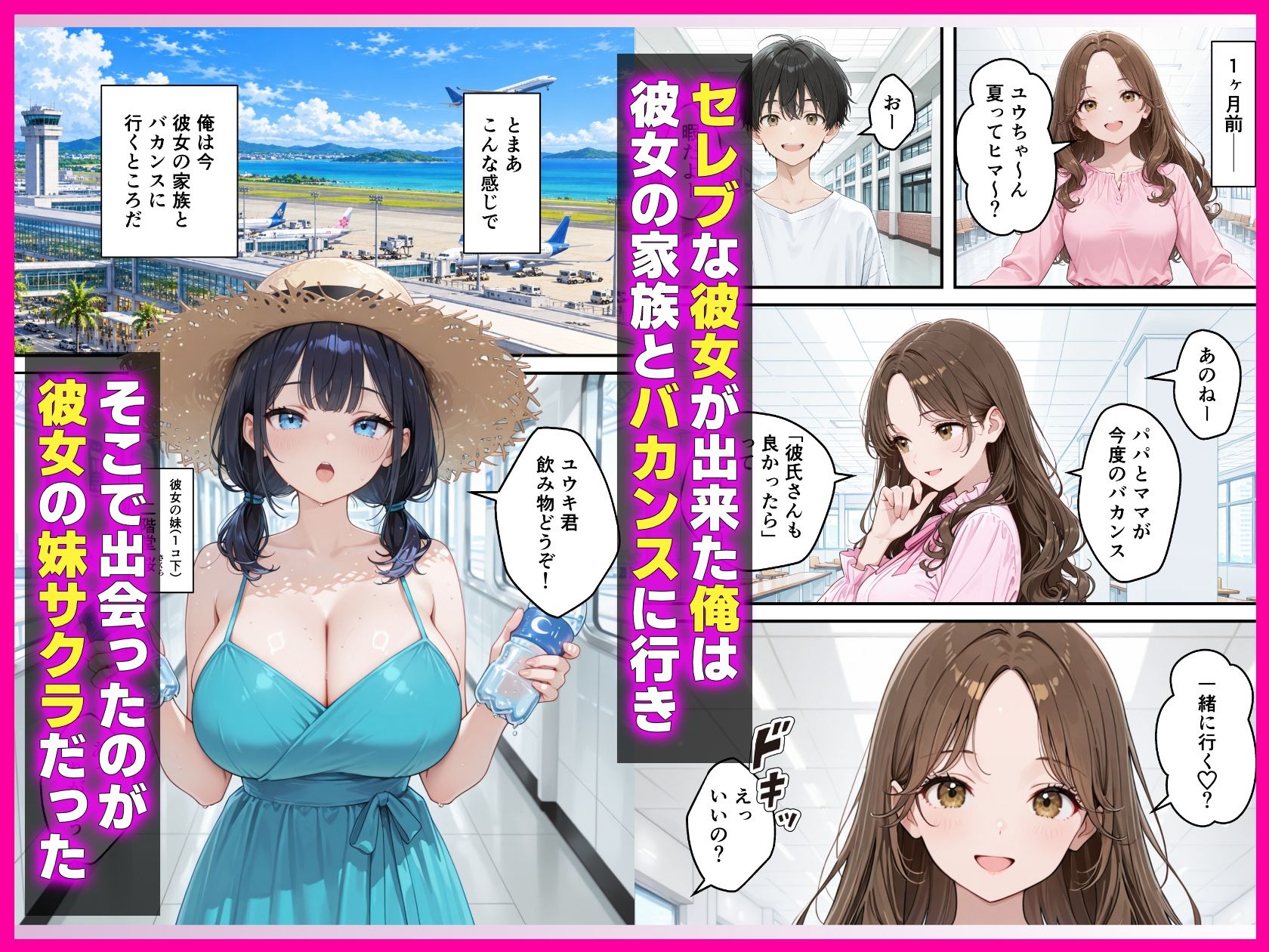 彼女に浮気された俺は小悪魔巨乳妹から誘惑されリゾートホテルで生ハメ交尾が止まらない サンプル1ページ目
