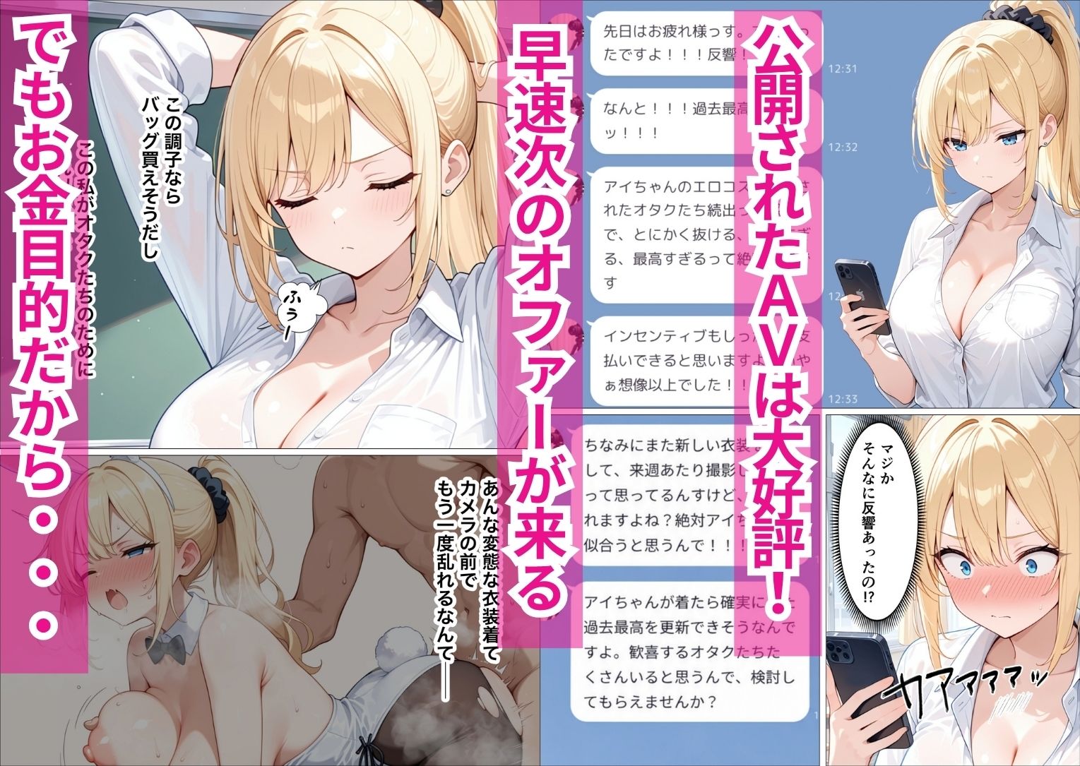 一軍に執着するギャル、同人AVデビューでコスプレ開発された話 サンプル7ページ目