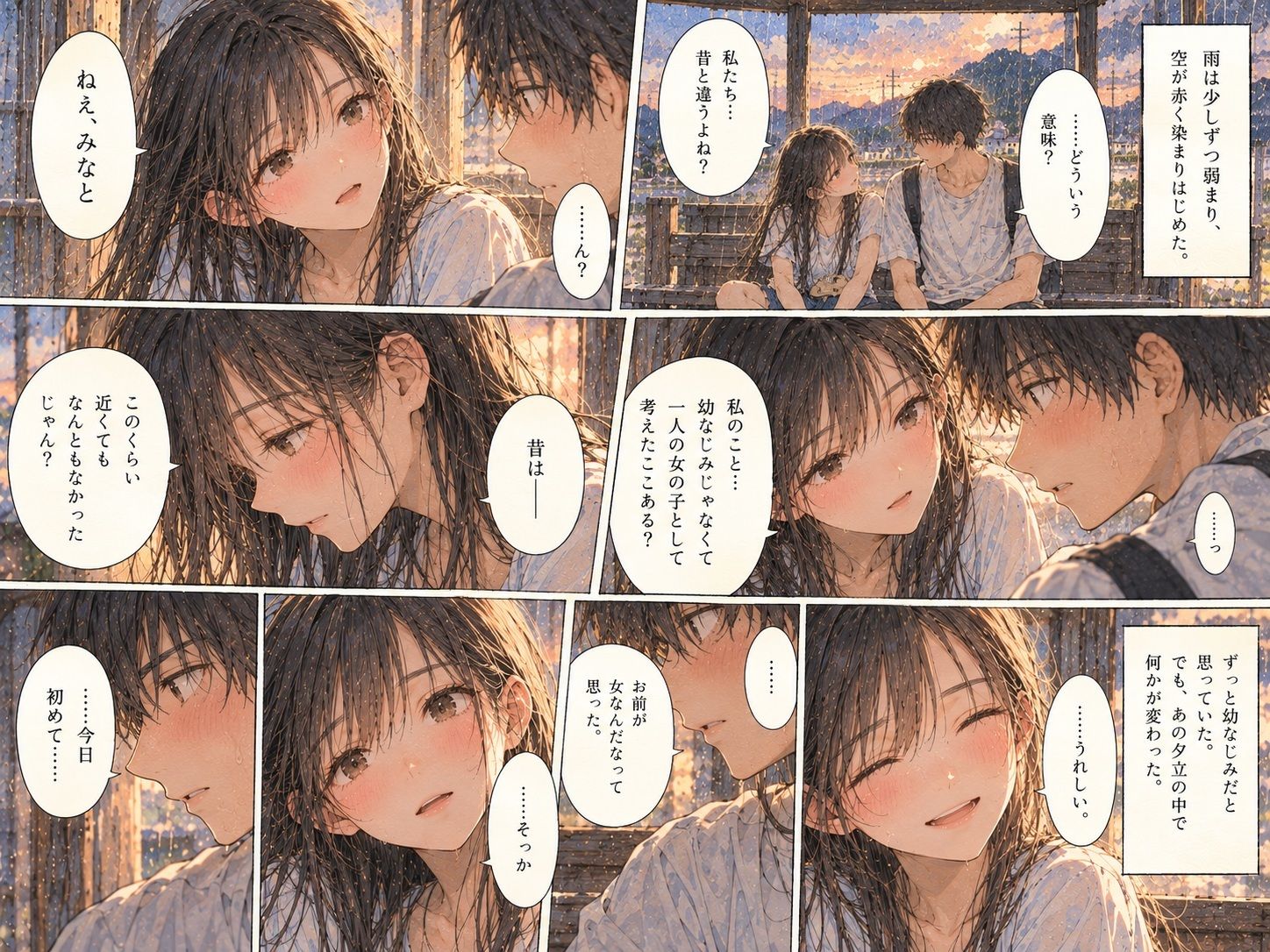 雨宿り、幼なじみが女になった。〜濡れた彼女と二人きりになった夏の夕暮れ〜 サンプル5ページ目