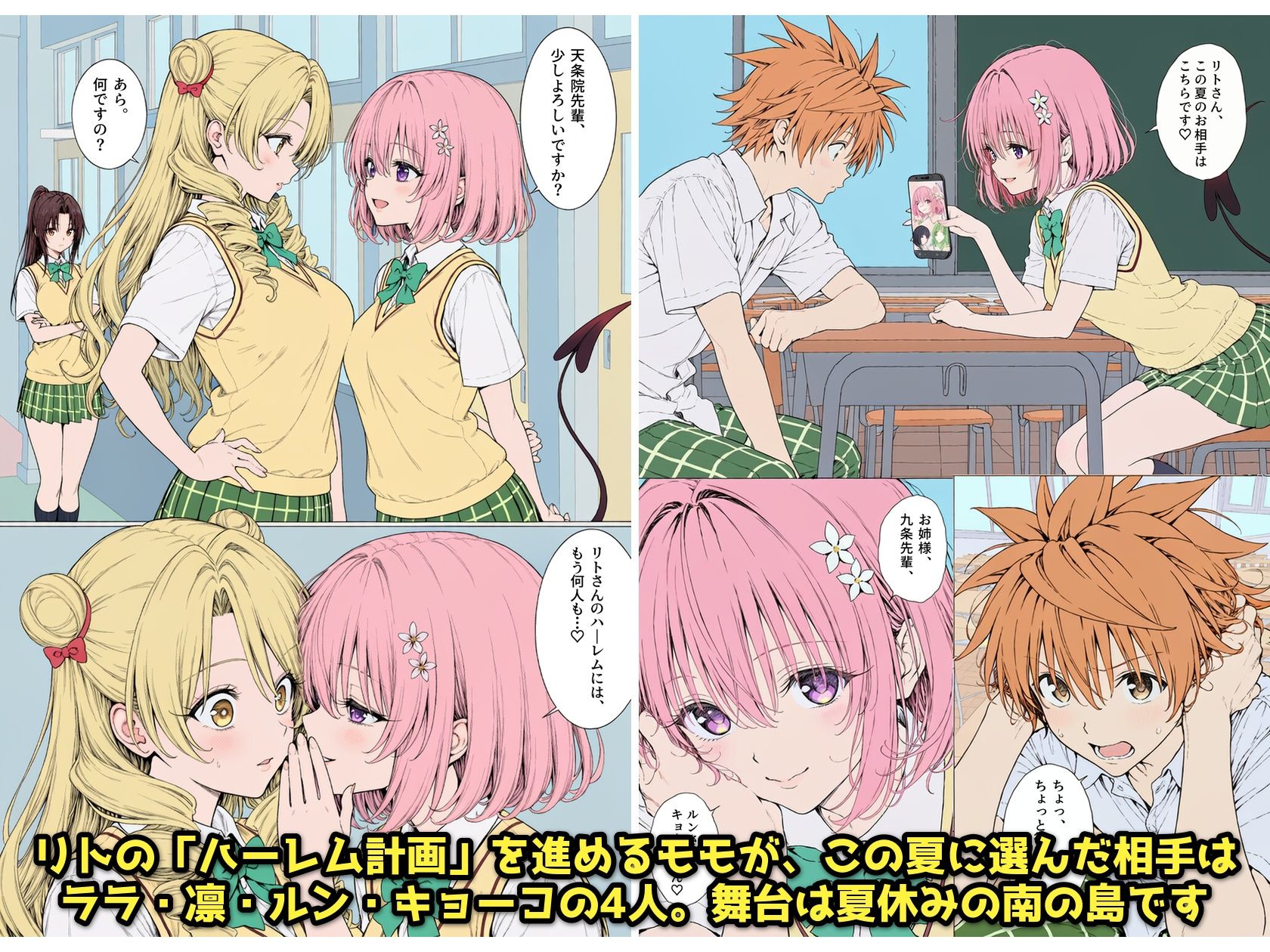 【漫画】リトはみんなの恋人 〜南の島で、ぜんぶ見せて〜 サンプル1ページ目