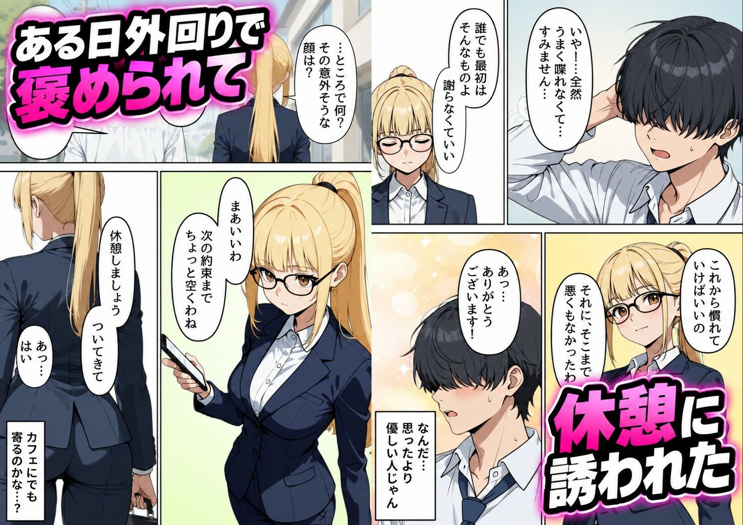 クール上司と仕事中にラブホで『休憩』した話 サンプル2ページ目
