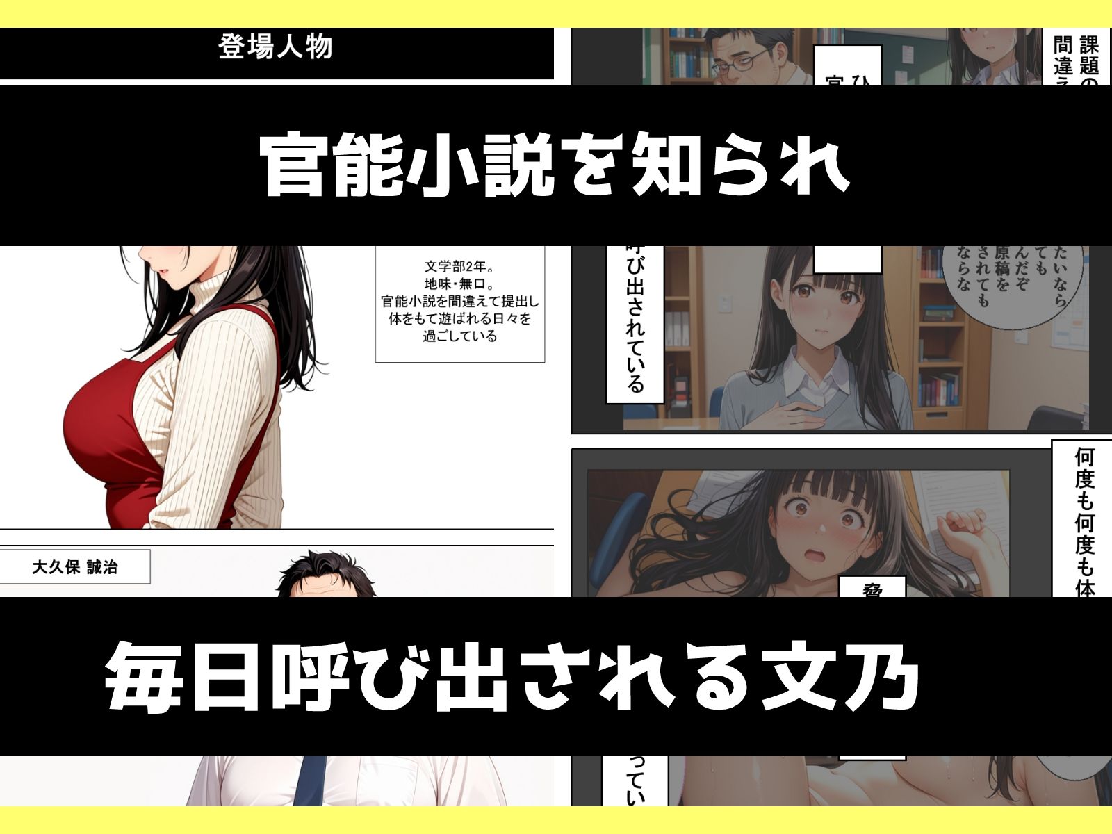 地味むっつり文学巨乳少女が寸止めを繰り返されてメス堕ちさせられる話 サンプル1ページ目