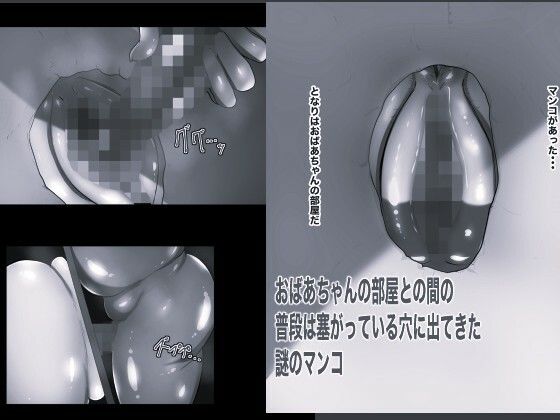 壁マンコ おばあちゃんと孫のガチ小作りセックス5 モノクロ版 サンプル1ページ目