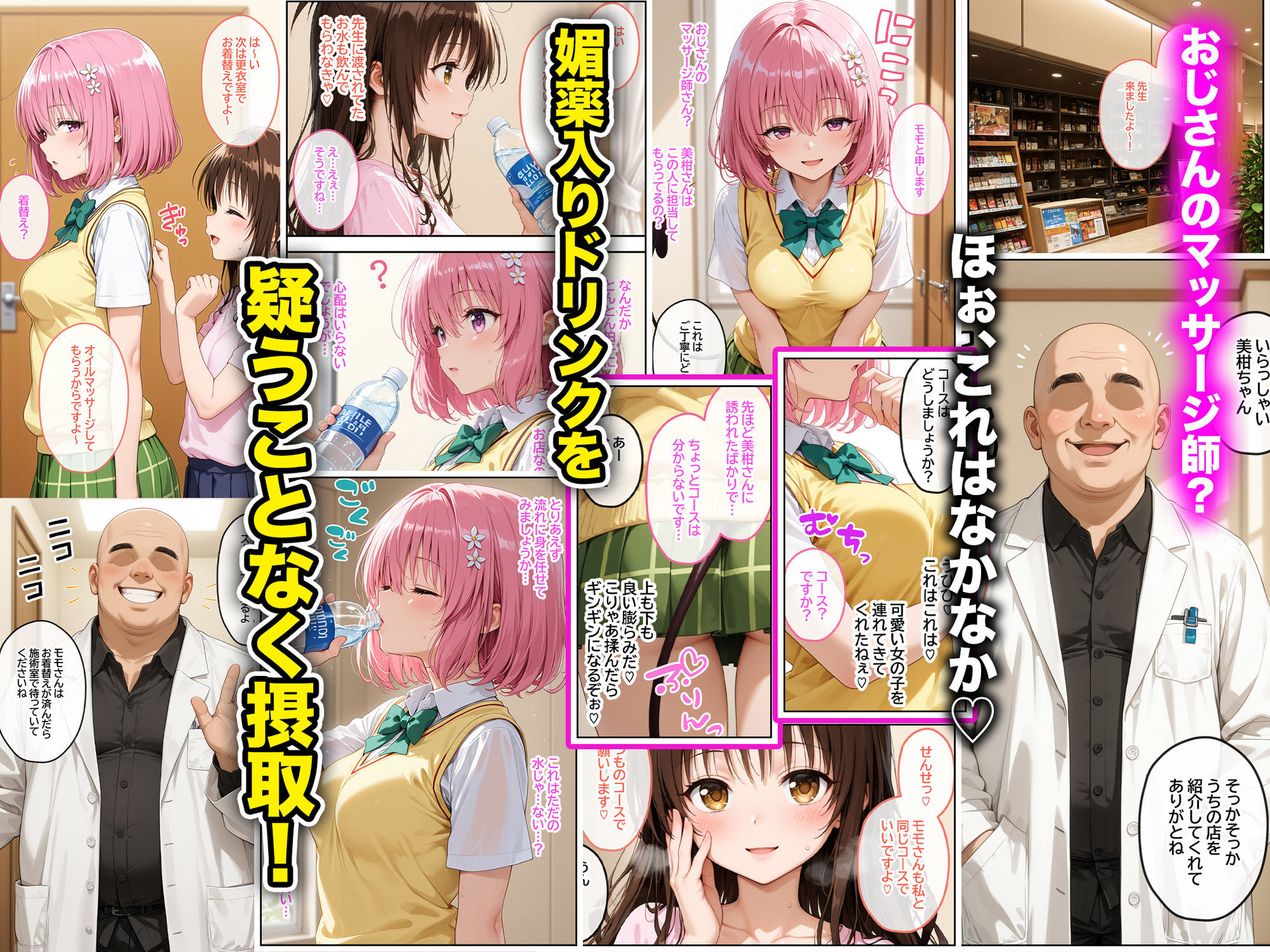 姦かわいい、わたしたち。イカれたおじさんから媚薬漬けにされて絶頂失禁を繰り返しキメセク調教された話〜前編〜 サンプル2ページ目