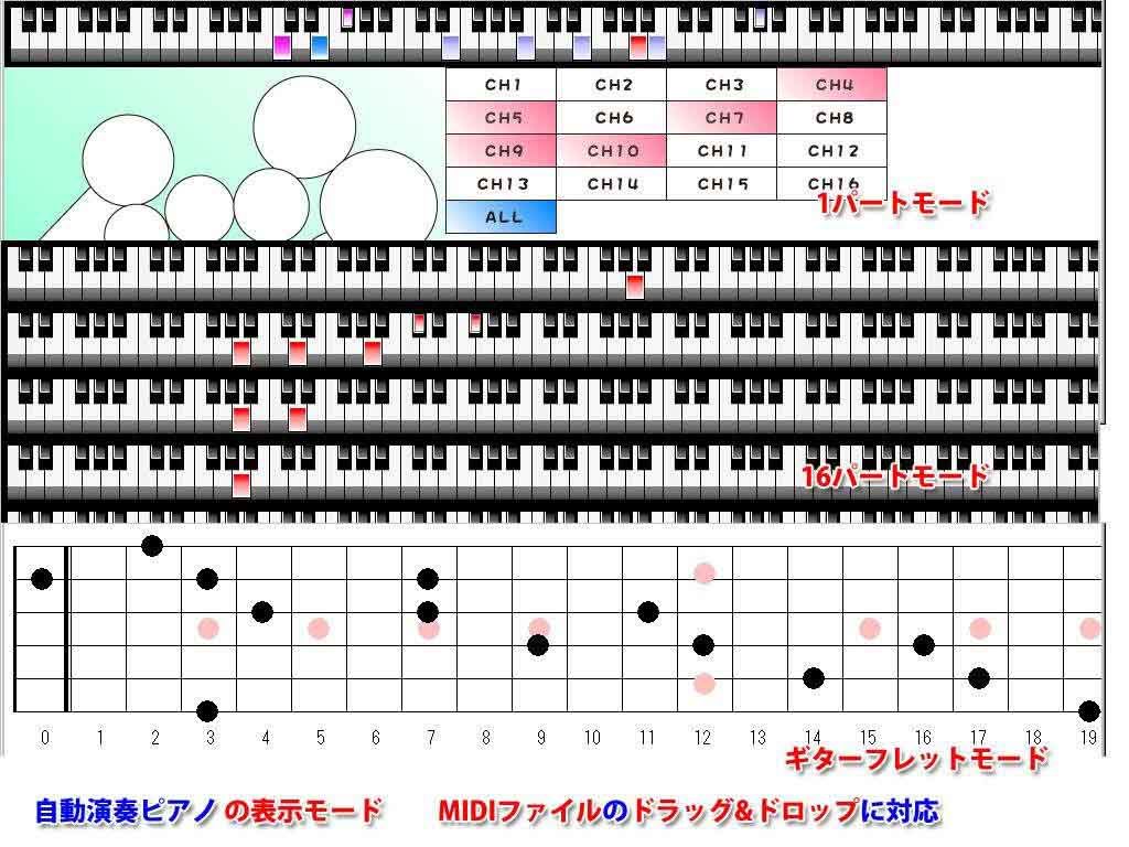 自動演奏ピアノ 2本セット サンプル1ページ目