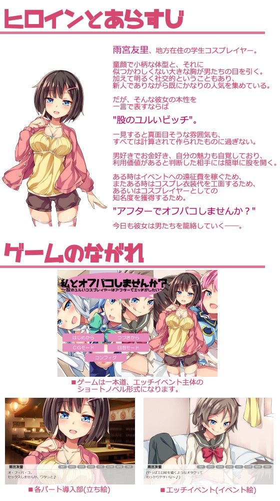 私とオフパコしませんか？〜股のユルいコスプレイヤーはアフターでエッチがしたい〜 サンプル1ページ目