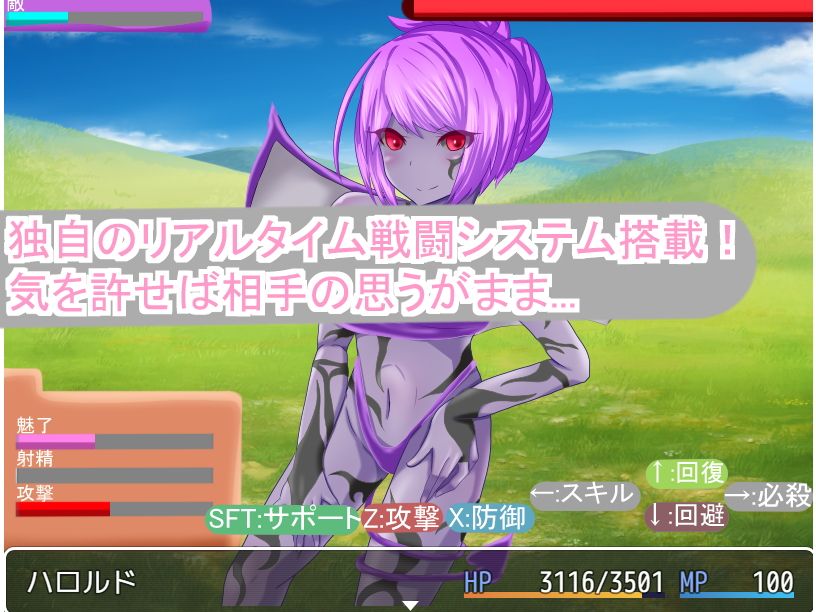 女尊男卑国家に立ち向かうも性欲に負けて犯●れるRPG サンプル1ページ目