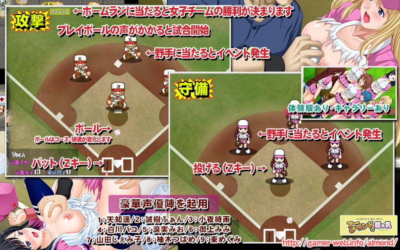バイオレーションベースボール 〜東京ティラノドン VS 京都スカーティナガールズ〜 サンプル3ページ目