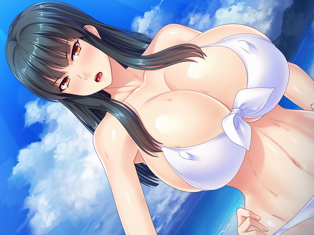 爆乳水着人妻をビーチでデカチンナンパ〜生真面目ぶって渋るのにハメるとイキまくるマゾ牝を孕ませオナホに躾ける夏〜 サンプル1ページ目