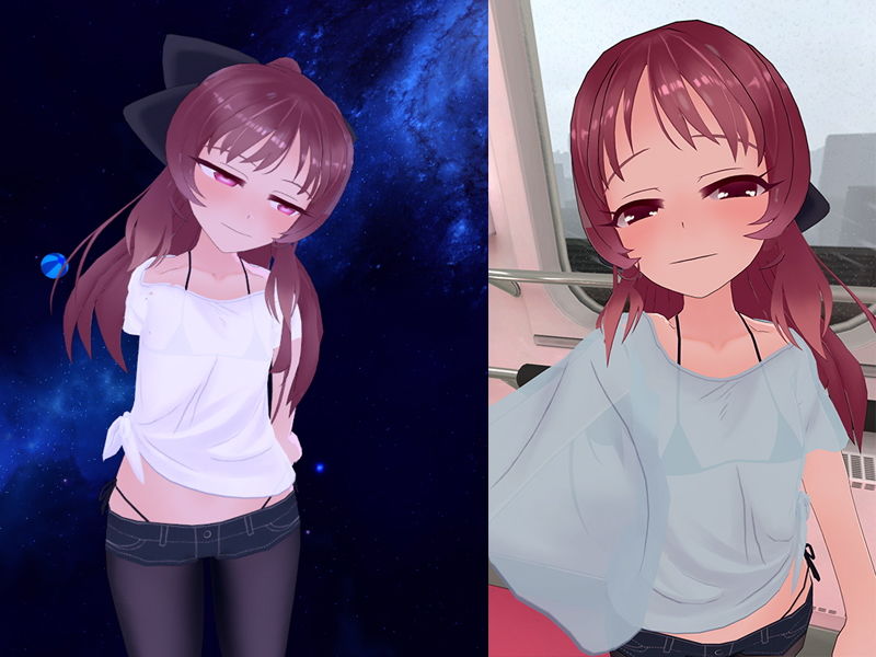 オリジナル3Dモデル_VRC用unitypackage_つむぎちゃん_2019年6月 サンプル3ページ目