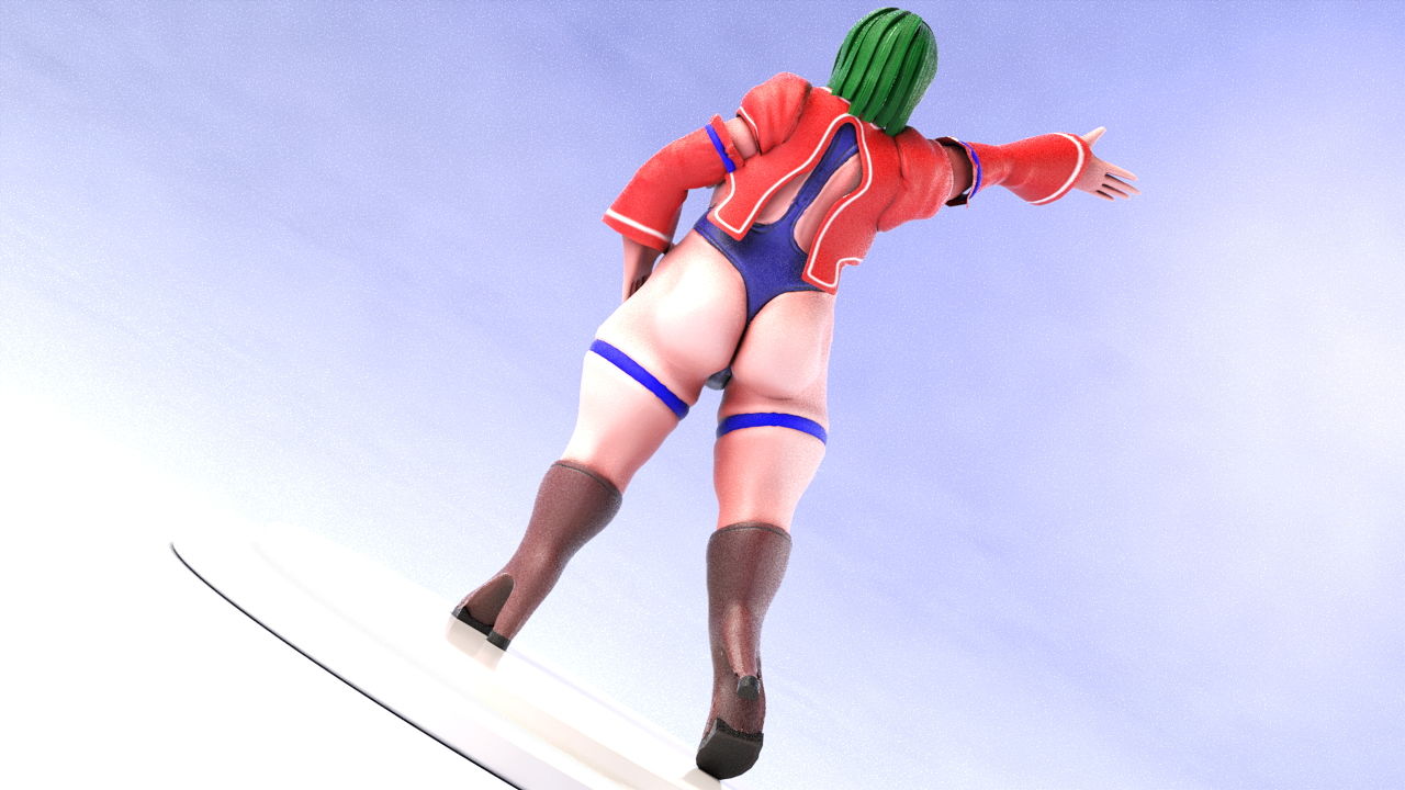 3Dモデル VRchat用モデル 本郷君子さん サンプル2ページ目