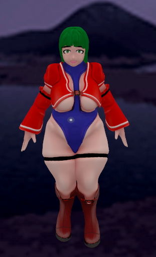 3Dモデル VRchat用モデル 本郷君子さん サンプル3ページ目