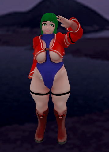 3Dモデル VRchat用モデル 本郷君子さん サンプル5ページ目