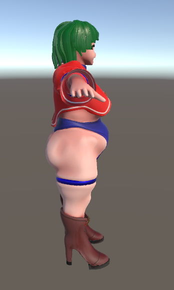 3Dモデル VRchat用モデル 本郷君子さん サンプル6ページ目