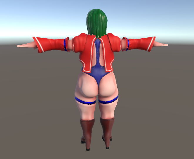 3Dモデル VRchat用モデル 本郷君子さん サンプル7ページ目
