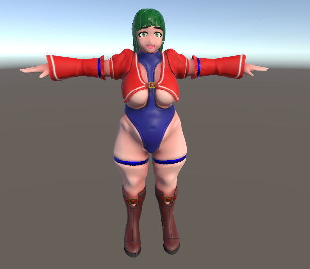 3Dモデル VRchat用モデル 本郷君子さん サンプル8ページ目