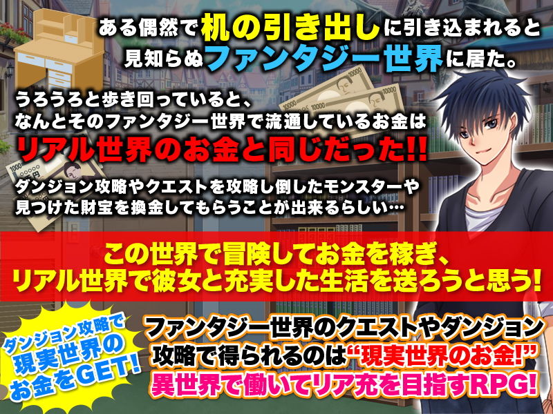 ファンタジー世界で冒険してリア充を目指します！ サンプル1ページ目