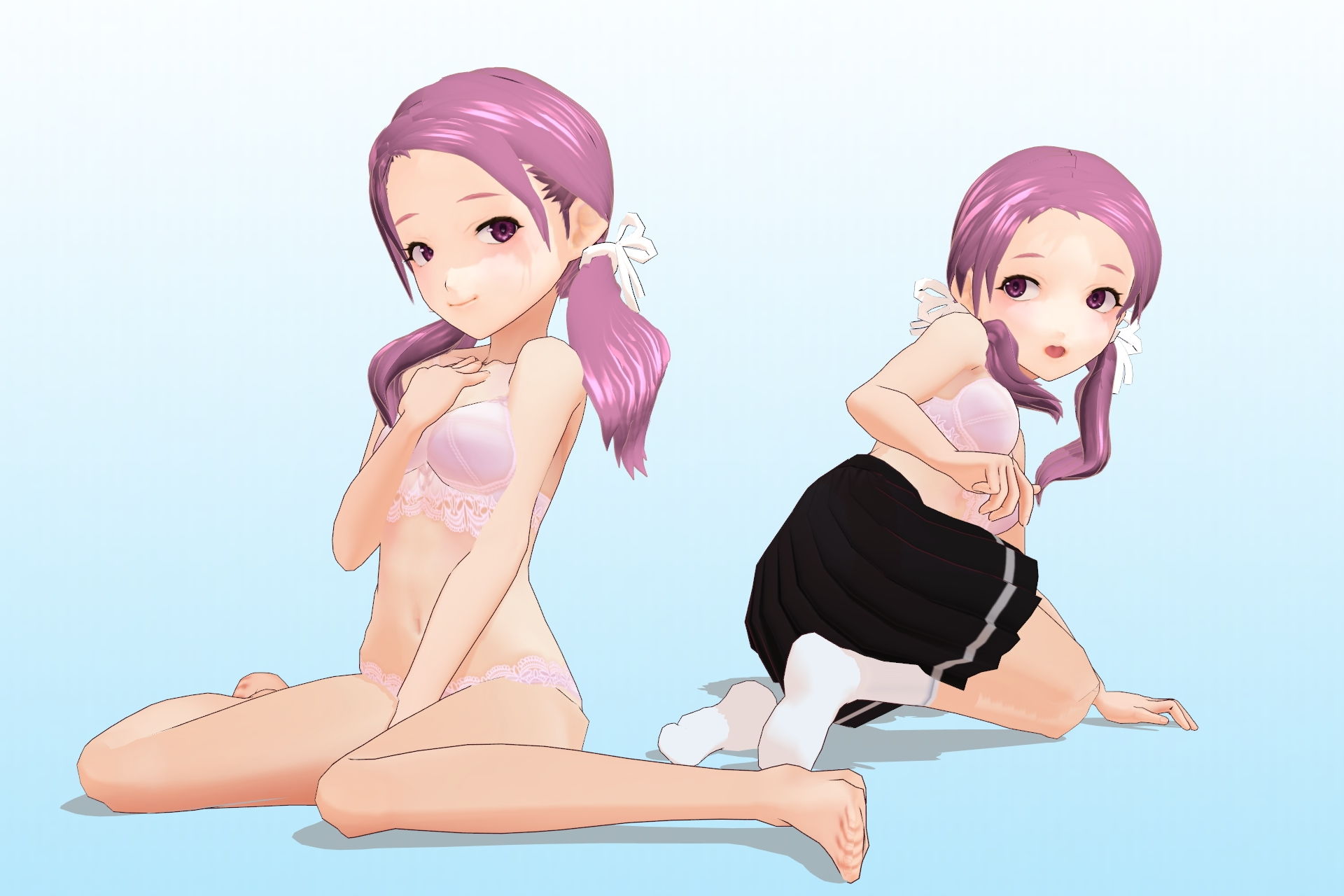 2年3組 出席番号30番 雪平歌穂 夏服3Dモデルデータ サンプル6ページ目