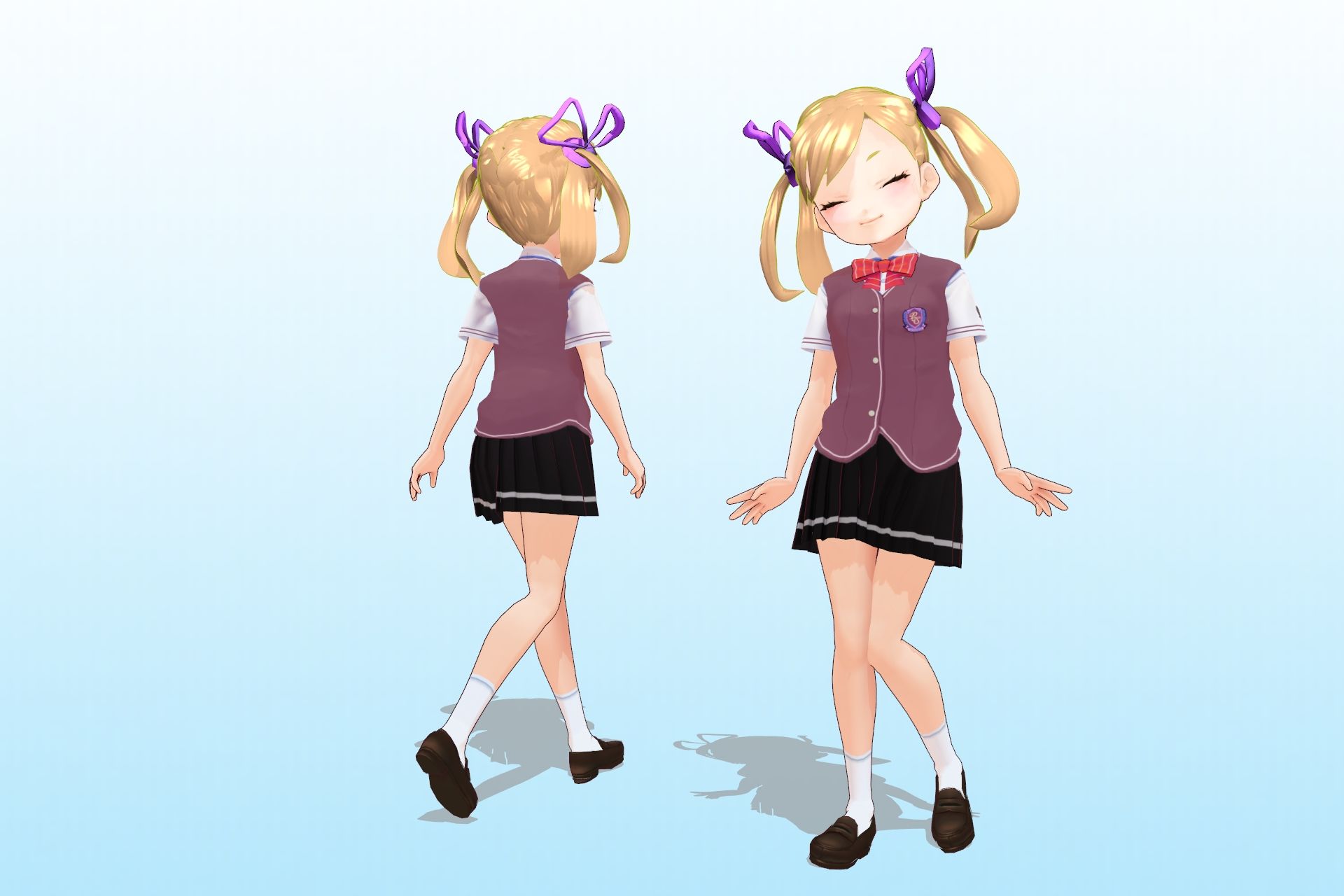 2年3組 出席番号2番 エンマ デロッシ 夏服3Dモデルデータ サンプル1ページ目