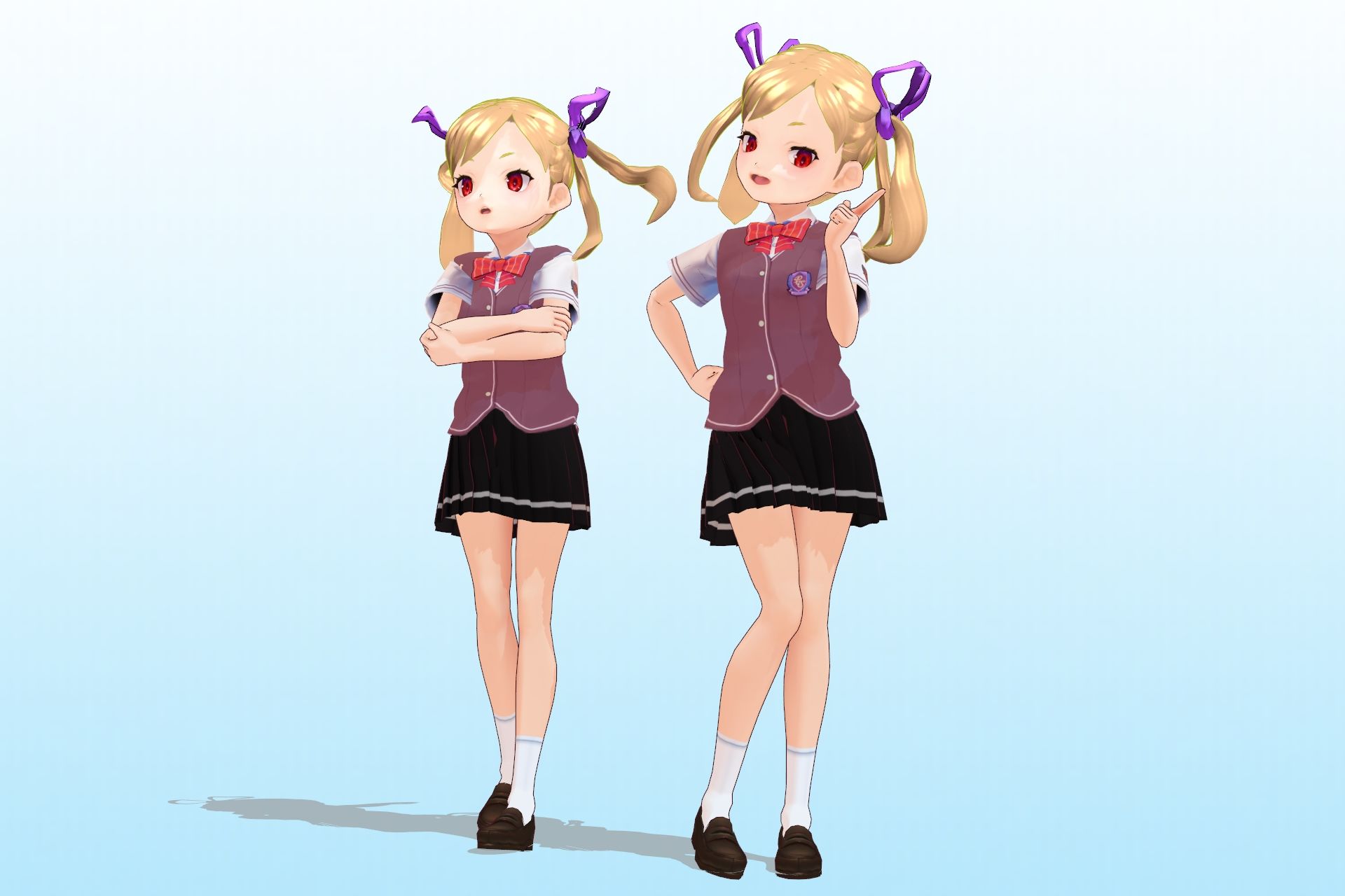 2年3組 出席番号2番 エンマ デロッシ 夏服3Dモデルデータ サンプル2ページ目
