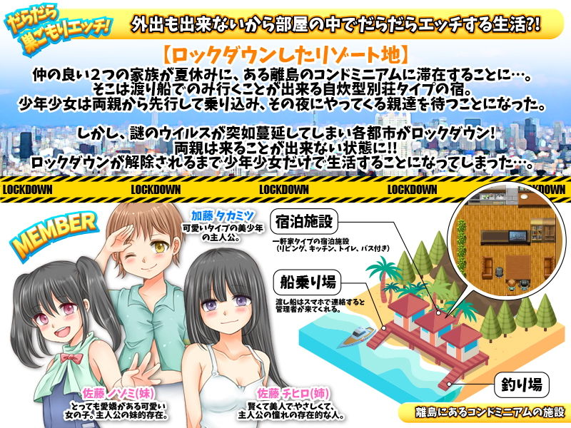 ロックダウンの夏休み サンプル1ページ目