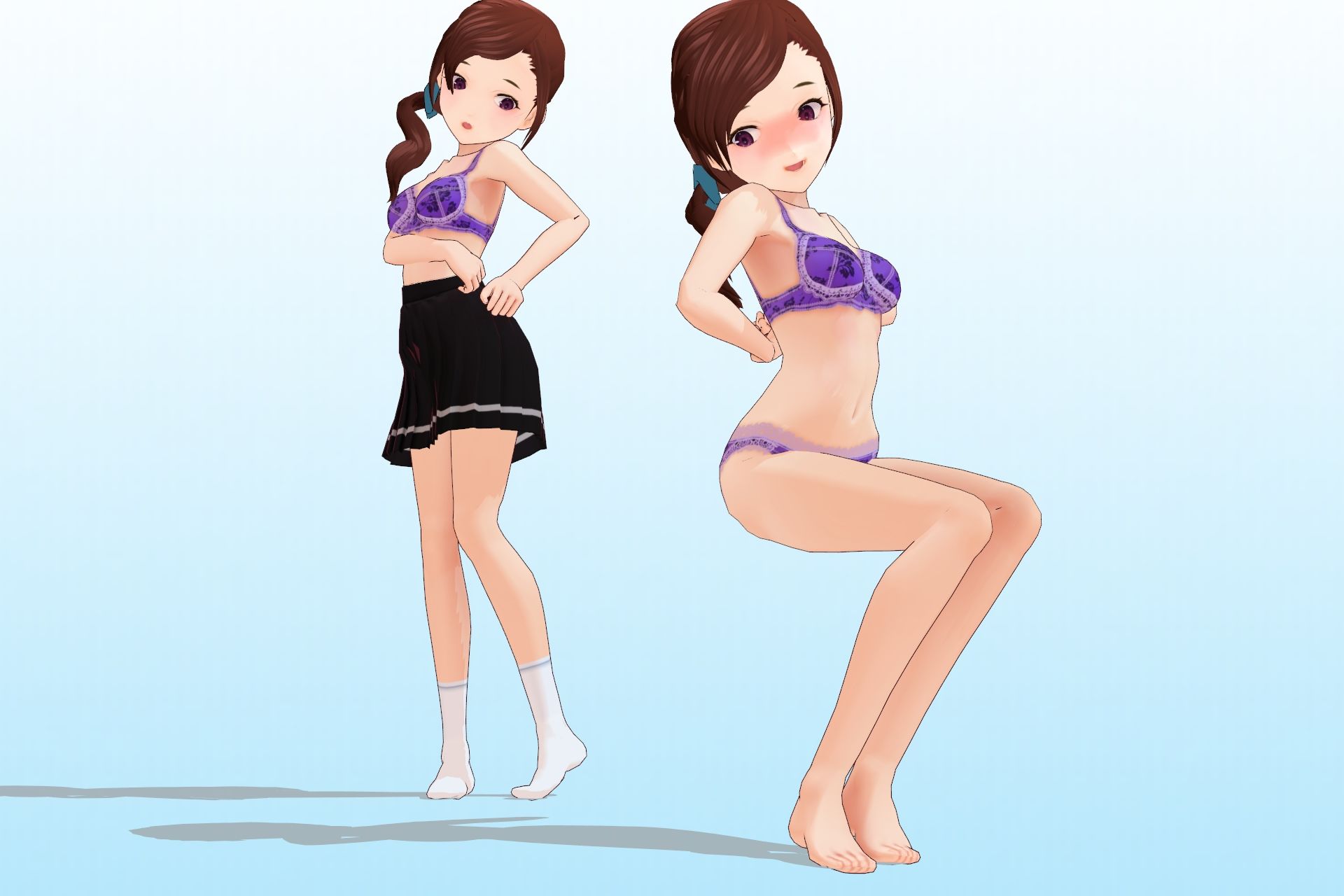 2年3組 出席番号15番 白峰恋 夏服3Dモデルデータ サンプル6ページ目