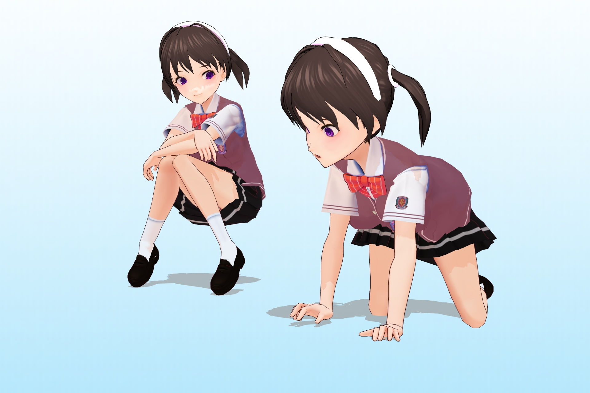 2年3組 出席番号16番 竹石 奈々美 夏服3Dモデルデータ サンプル4ページ目